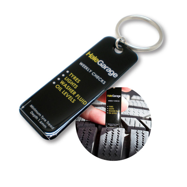 Custom Printed Tyre Gauge Keyring