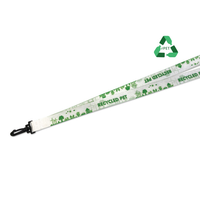 Custom Printed 20mm Eco Friendly R-PET Heat Transfer Lanyard