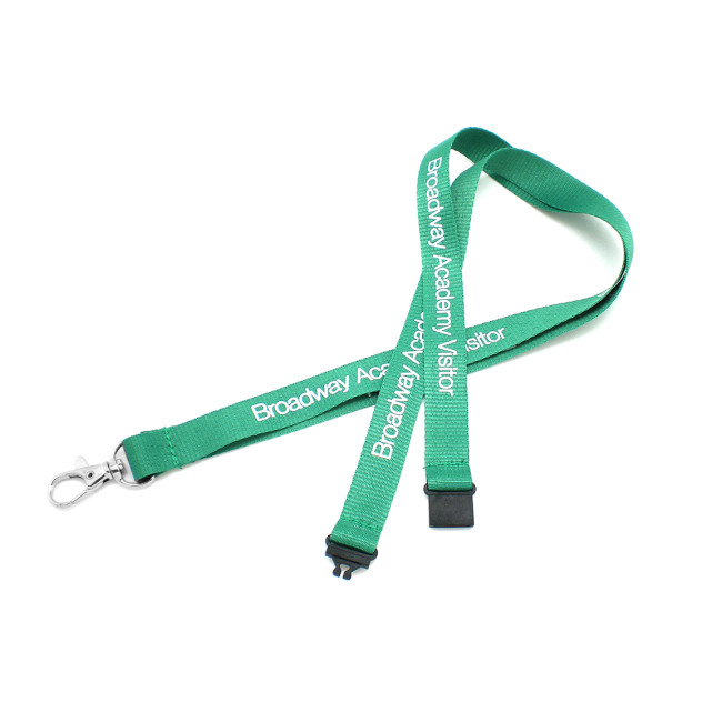 Custom Printed 15mm Flat Polyester Lanyard