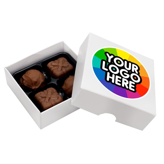 Custom Printed 4 Chocolate Truffles Box