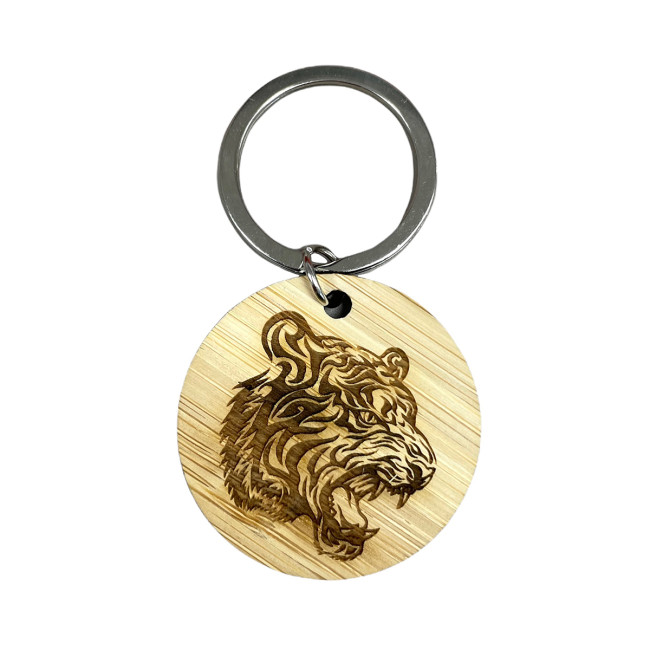 Custom Printed Bamboo Keyring