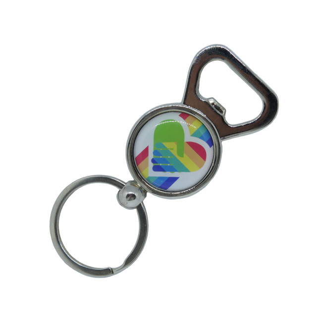 Custom Printed Bottle Opener Keyring