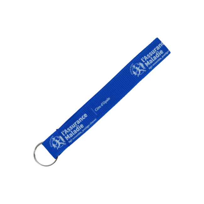 Custom Printed Flat Ribbed Wrist Lanyards