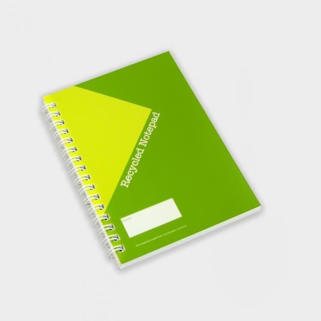 Custom Printed Green & Good A6 Wirebound Full colour Notebook - Recycled