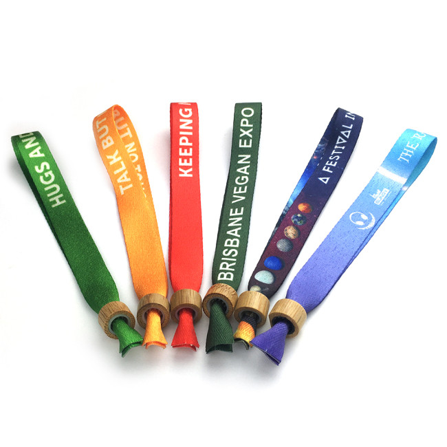 Custom Printed RPET Fabric Event Wristbands