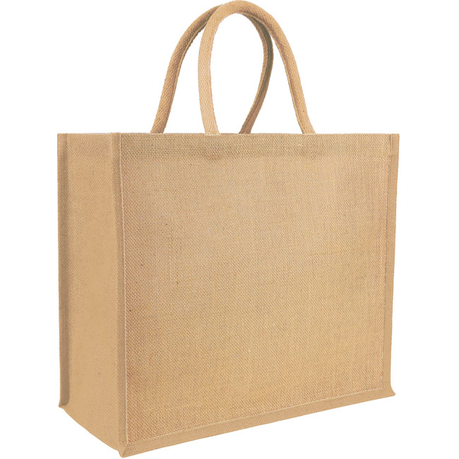 Custom Printed Yalding Eco Jute Shopper Tote Natural