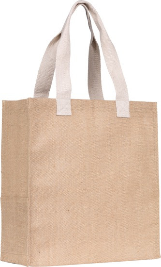 Custom Printed Dargate Eco Jute Tote Bag Natural