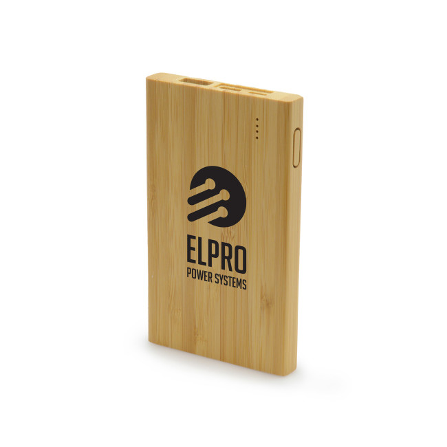 Custom Printed Bamboo Power Bank