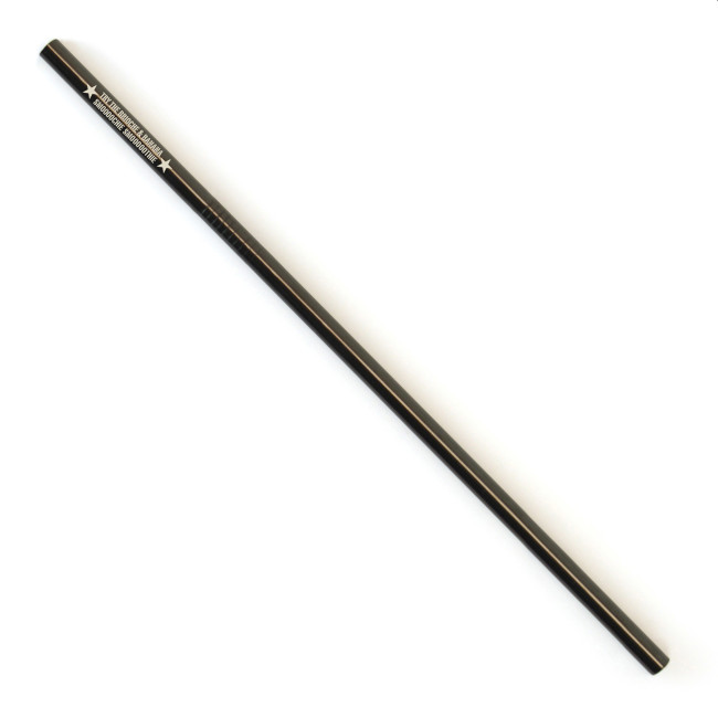 Custom Printed UK Stock Metal Straw Black