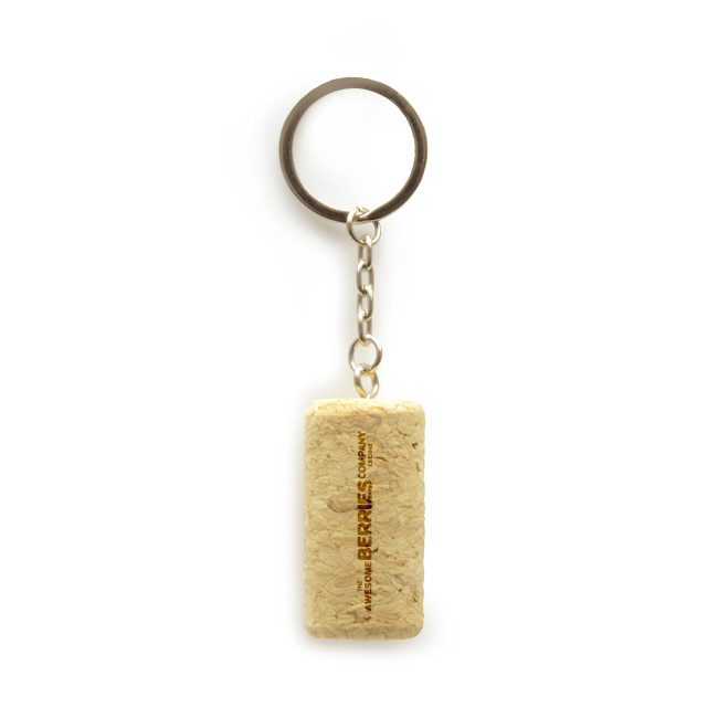 Custom Printed Cylinder Cork Keyring