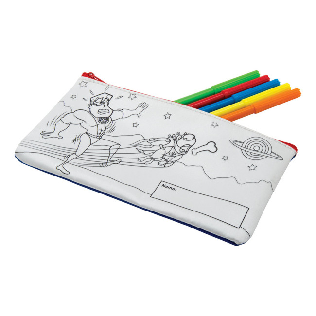 Custom Printed Colour-In Pencil Case - Image 4