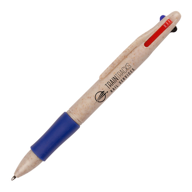 Custom Printed Wheat Quad 4 Colour Ball Pen - Image 3