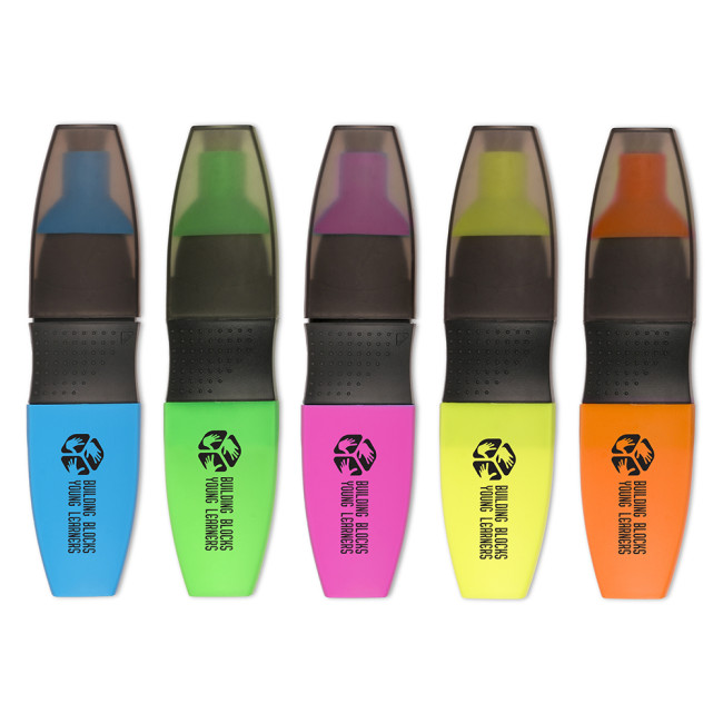 Custom Printed Neon Flat Capped Highlighter - Image 1