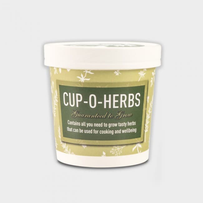 Custom Printed Green & Good Seed Cup - Cup-o-Herbs - Image 1