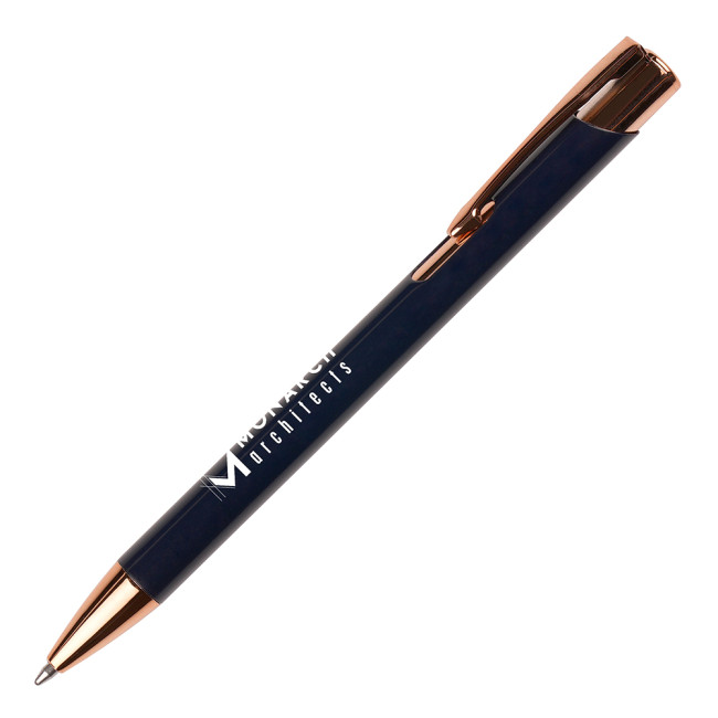 Custom Printed Beck Rose Gold Ball Pen - Image 3