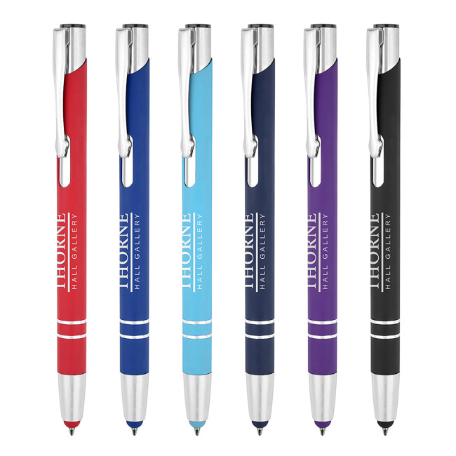 Custom Printed Beck Soft Stylus Ball Pen - Image 1