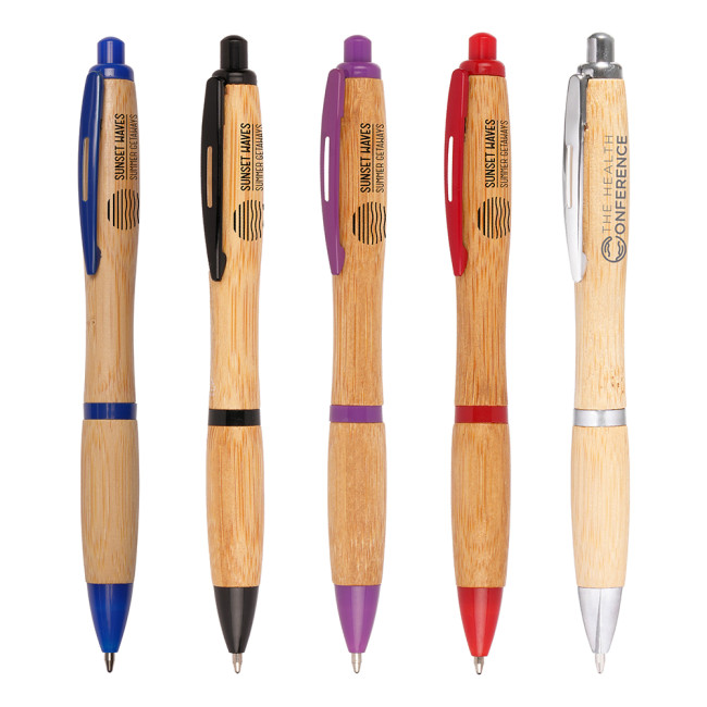 Custom Printed Shanghai Bamboo Ball Pen - Image 1