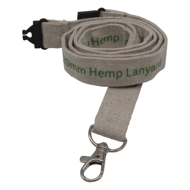 Custom Printed 20mm Hemp Cotton Lanyard