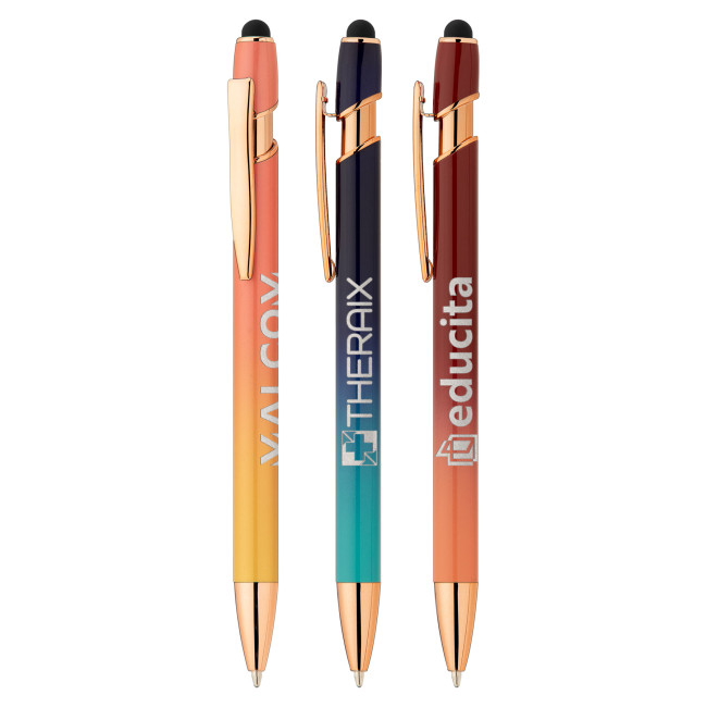 Custom Printed Ellipse Ombre Stylus Pen