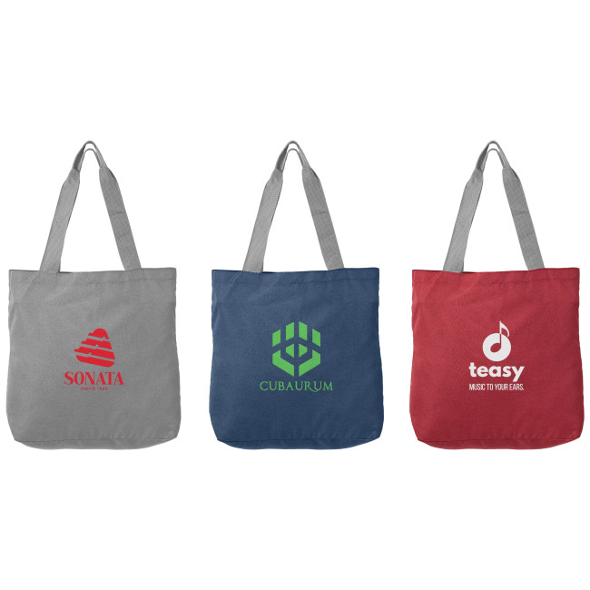 Custom Printed Superior Shopping Tote Bag 300D Polyester