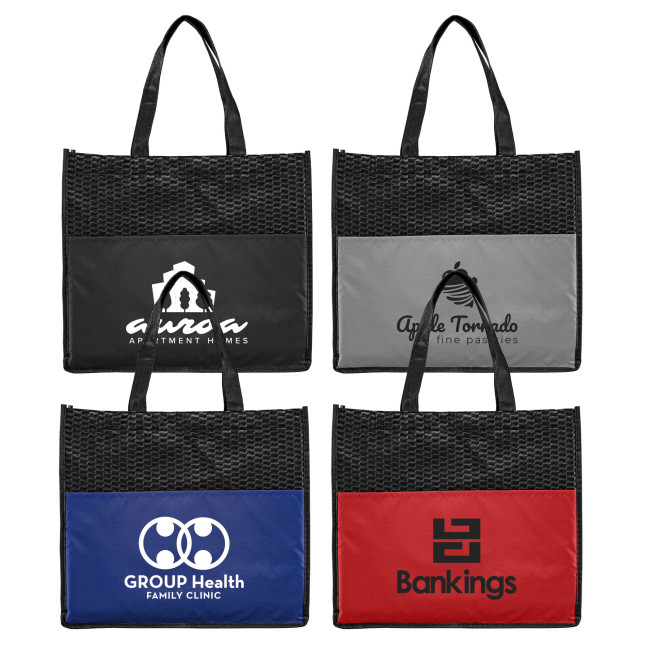 Custom Printed Plaza Deluxe Non-Woven Convention Tote Bag