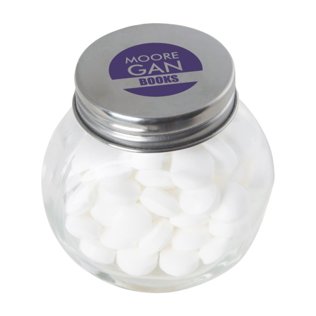 Custom Printed Small Glass Jar With Mints With Dextrose Mints - Image 5