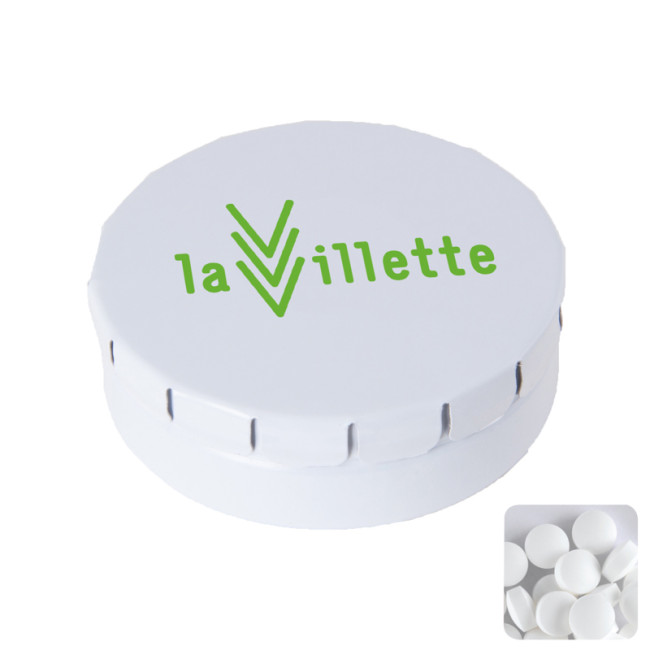 Custom Printed Round Click Tin With Dextrose Mints - Image 6