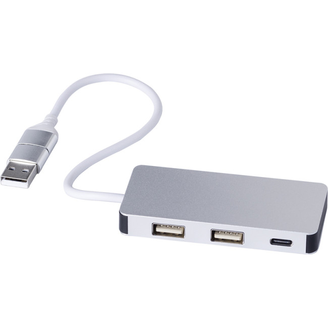 Custom Printed Recycled Aluminium USB Hub - Image 1