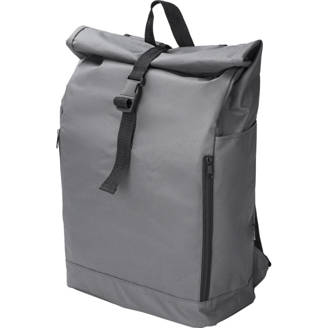 Custom Printed Rpet Roll Top Backpack - Image 1