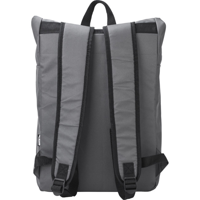 Custom Printed Rpet Roll Top Backpack - Image 2