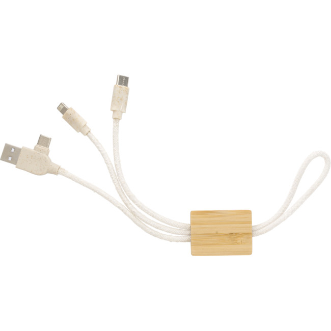 Custom Printed Bamboo USB Charger - Image 2