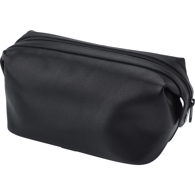 Custom Printed Leather Toiletry Bag - Image 1