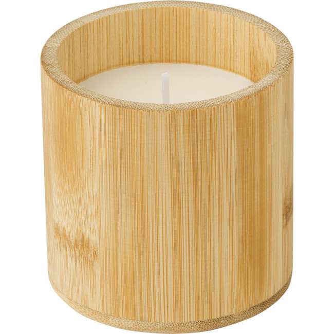 Custom Printed Bamboo Candle 30 Hours - Image 1