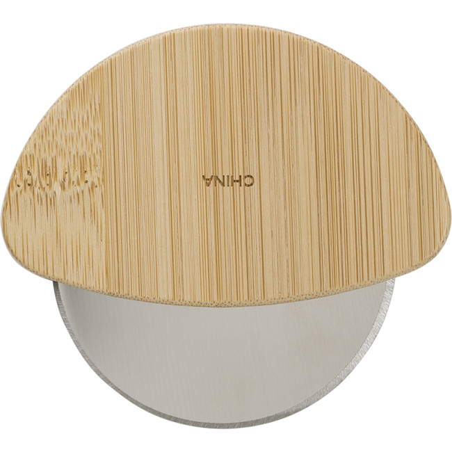 Custom Printed Bamboo Pizza Cutter - Image 3