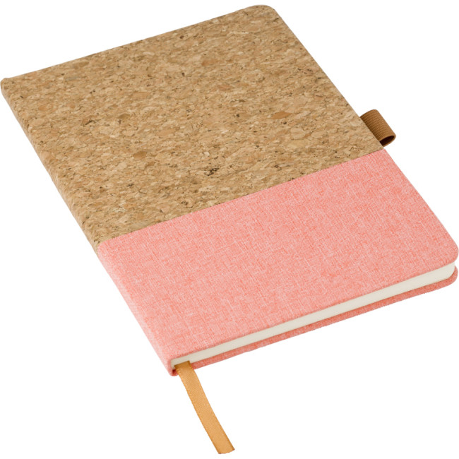 Custom Printed Cork & Cotton A5 Notebook - Image 1