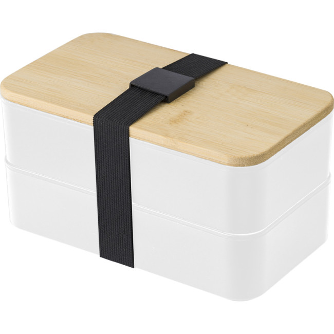 Custom Printed Double Lunch Box With Bamboo Lid - Image 4