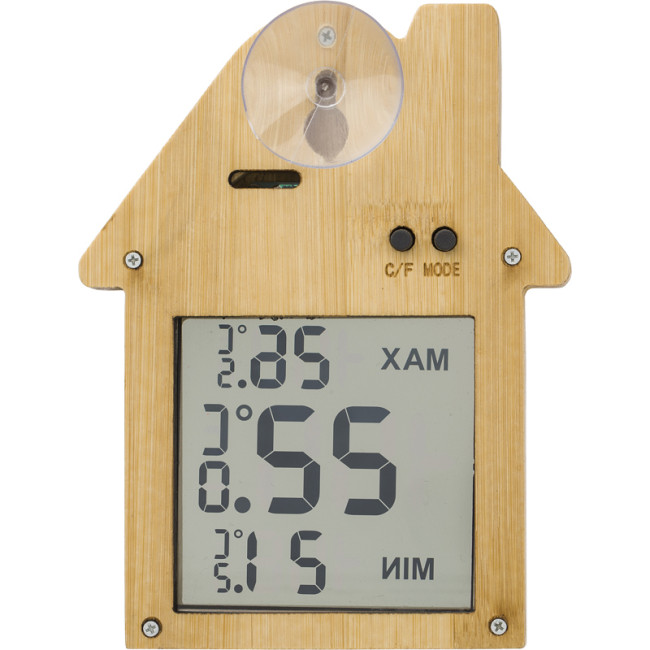 Custom Printed Bamboo Weather Station - Image 1