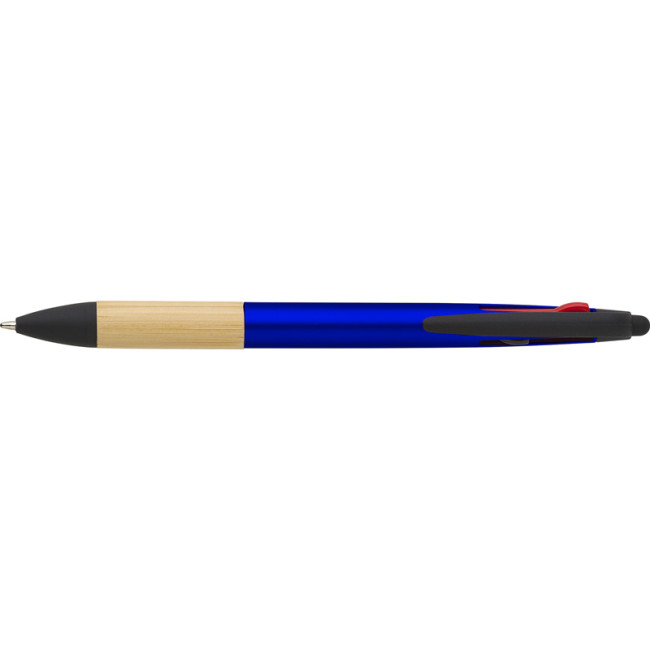 Custom Printed Bamboo Ballpen (3 Colour And Stylus) - Image 5