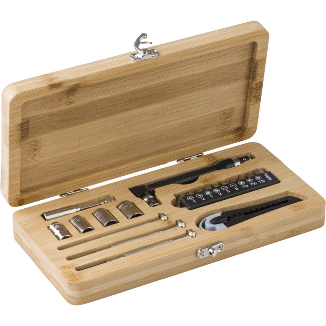 Custom Printed Bamboo Tool Set 27pc - Image 3