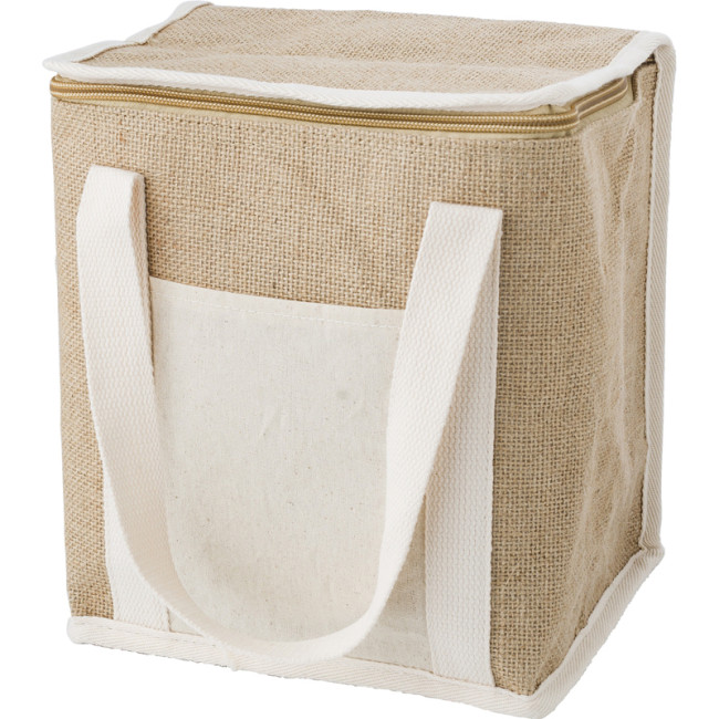 Custom Printed Jute Cooler Backpack - Image 1