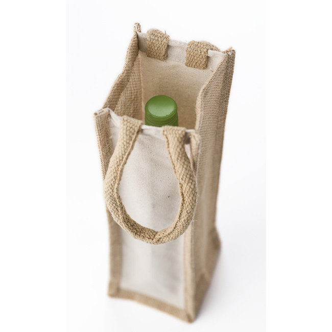 Custom Printed Cotton Wine Bag - Image 3