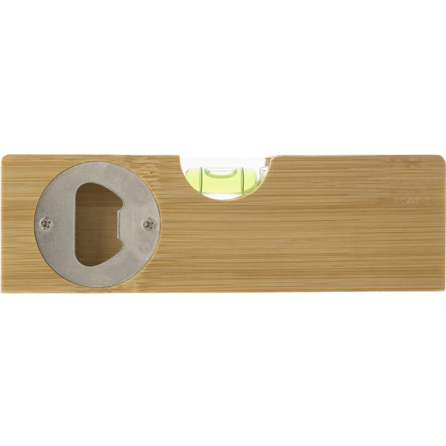 Custom Printed Bamboo Bottle Opener With Spirit Level - Image 2