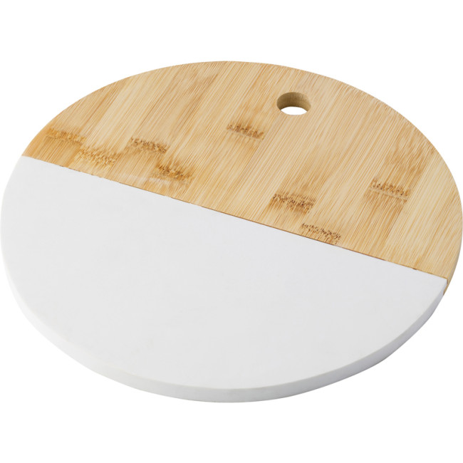 Custom Printed Bamboo & Stone Serving Board - Image 1