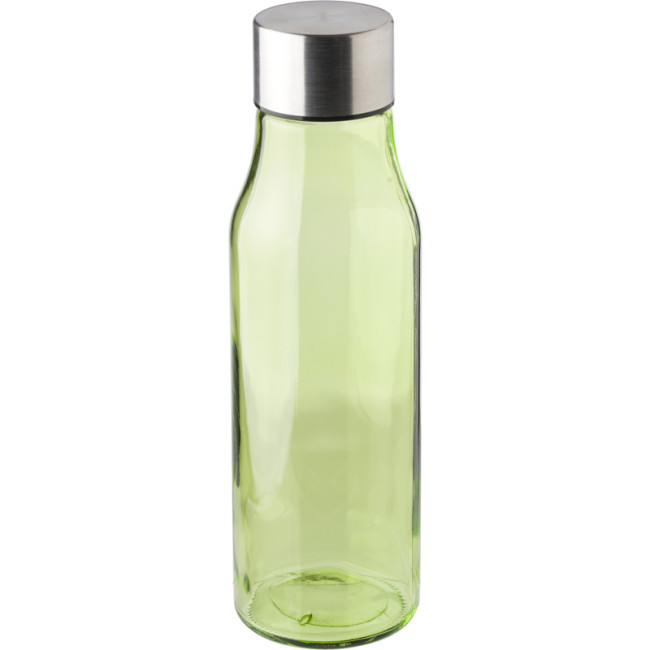 Custom Printed Glass And Stainless Steel Bottle 500ml - Image 1