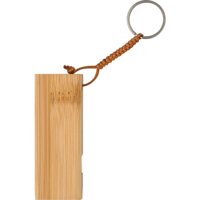 Custom Printed Bamboo Key Chain Phone Stand - Image 5