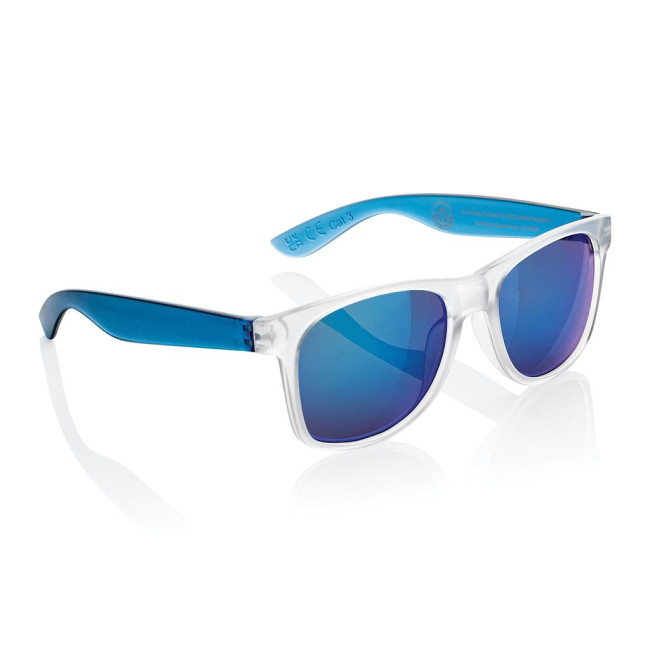 Custom Printed Gleam RCS Recycled PC Mirror Lens Sunglasses - Image 3