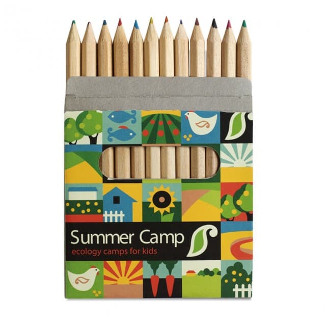 Custom Printed 12 Coloured Pencils Set - Image 11