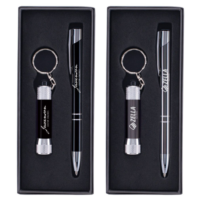 Custom Printed Crosby & McQueen Shiny Pen Gift Set