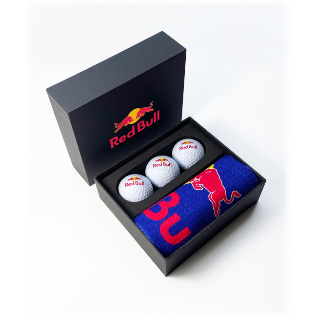 Custom Printed Towel And 3 Ball Golf Mini Presentation Box