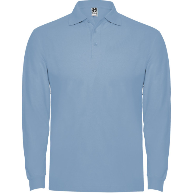 Custom Printed Estrella Long Sleeve Men's Polo - Image 6